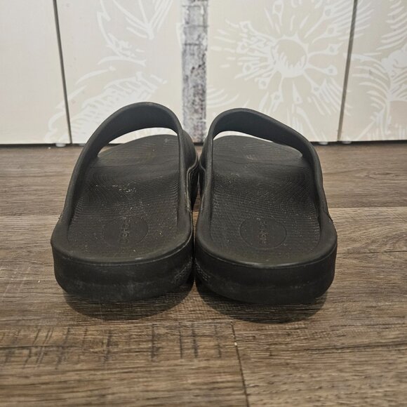 OOFOS Slides Men's 11 Women's 13 Black - Picture 7 of 11